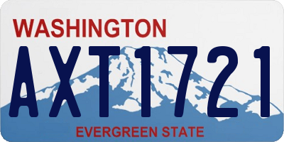 WA license plate AXT1721
