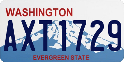 WA license plate AXT1729