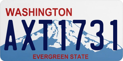 WA license plate AXT1731
