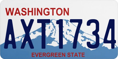 WA license plate AXT1734