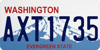 WA license plate AXT1735