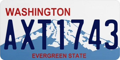 WA license plate AXT1743