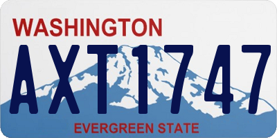 WA license plate AXT1747