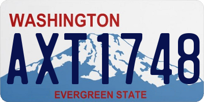 WA license plate AXT1748