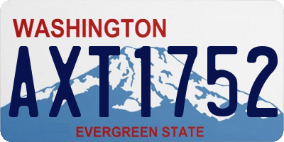 WA license plate AXT1752