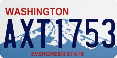 WA license plate AXT1753