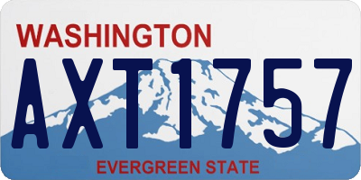 WA license plate AXT1757