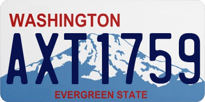 WA license plate AXT1759