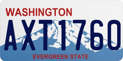 WA license plate AXT1760