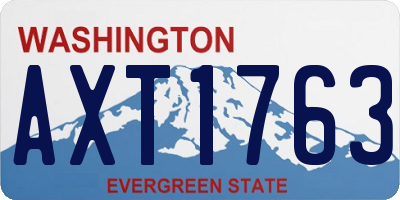 WA license plate AXT1763