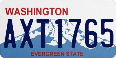 WA license plate AXT1765