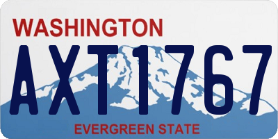 WA license plate AXT1767