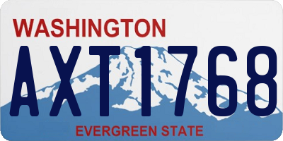 WA license plate AXT1768