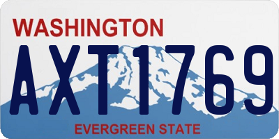 WA license plate AXT1769