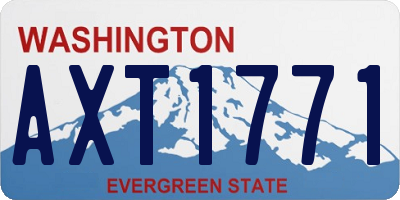 WA license plate AXT1771
