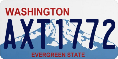 WA license plate AXT1772