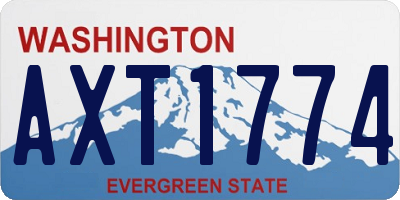 WA license plate AXT1774