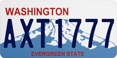 WA license plate AXT1777