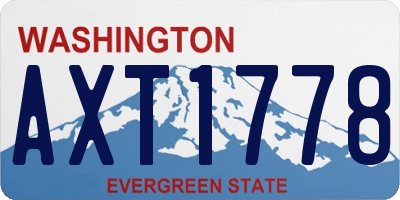 WA license plate AXT1778