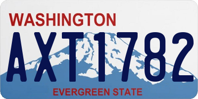 WA license plate AXT1782