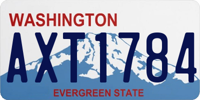 WA license plate AXT1784