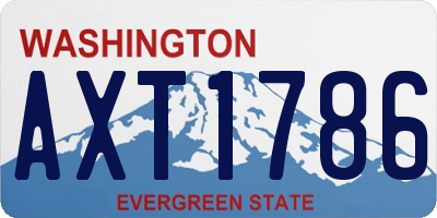 WA license plate AXT1786