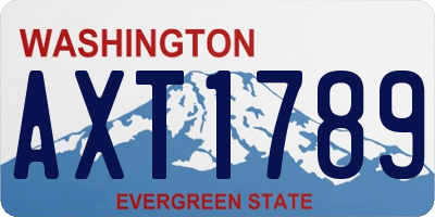 WA license plate AXT1789