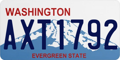 WA license plate AXT1792