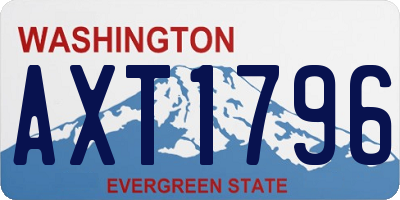 WA license plate AXT1796