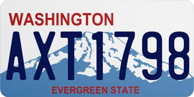 WA license plate AXT1798