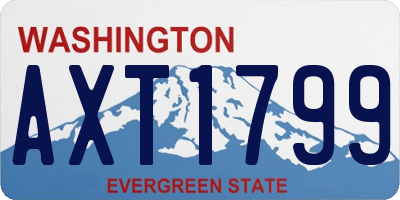 WA license plate AXT1799