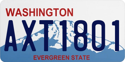 WA license plate AXT1801