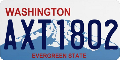 WA license plate AXT1802
