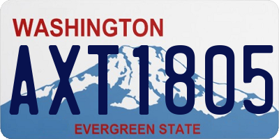WA license plate AXT1805