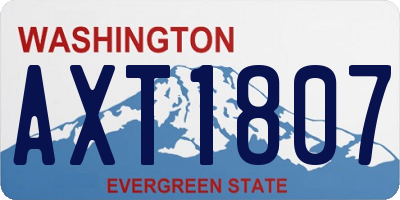 WA license plate AXT1807