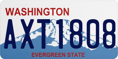 WA license plate AXT1808