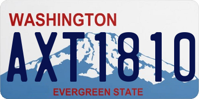 WA license plate AXT1810