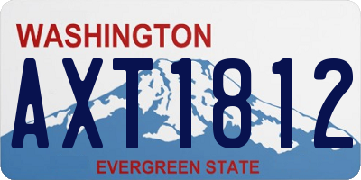 WA license plate AXT1812