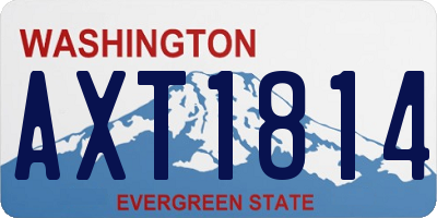 WA license plate AXT1814
