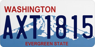 WA license plate AXT1815