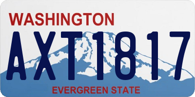 WA license plate AXT1817