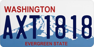 WA license plate AXT1818