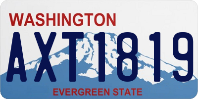 WA license plate AXT1819