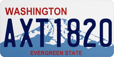WA license plate AXT1820