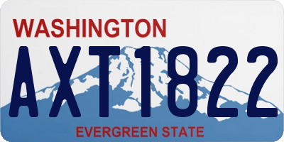 WA license plate AXT1822