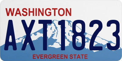 WA license plate AXT1823