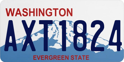 WA license plate AXT1824