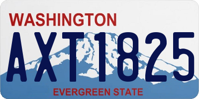 WA license plate AXT1825