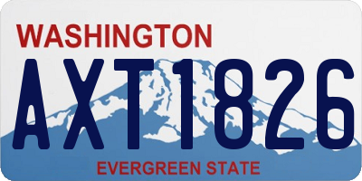 WA license plate AXT1826