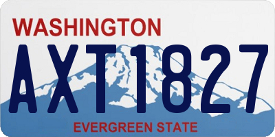 WA license plate AXT1827